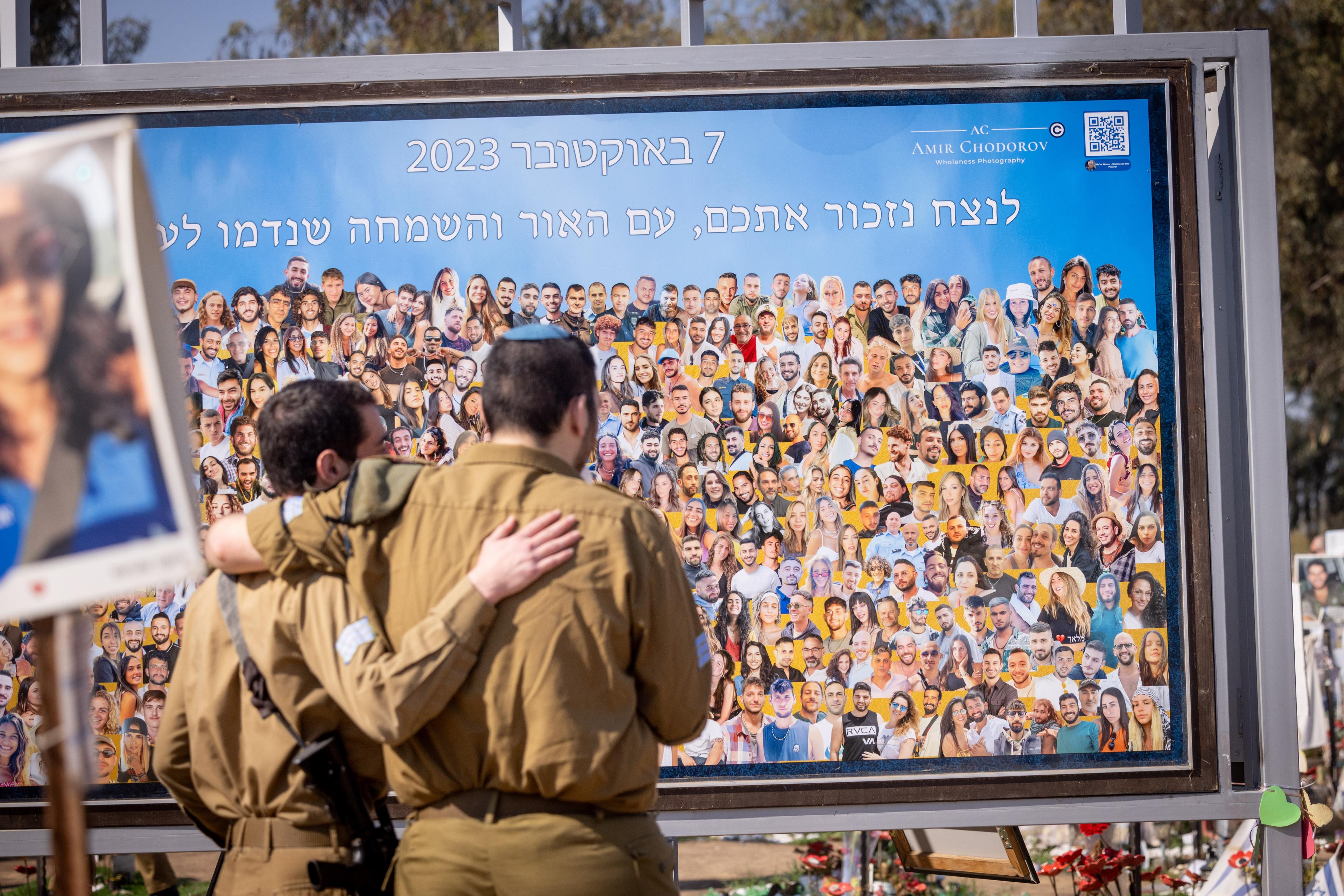  Israeli visit the site of the Nova music festival massacre in southern Israel. January 29, 2025.