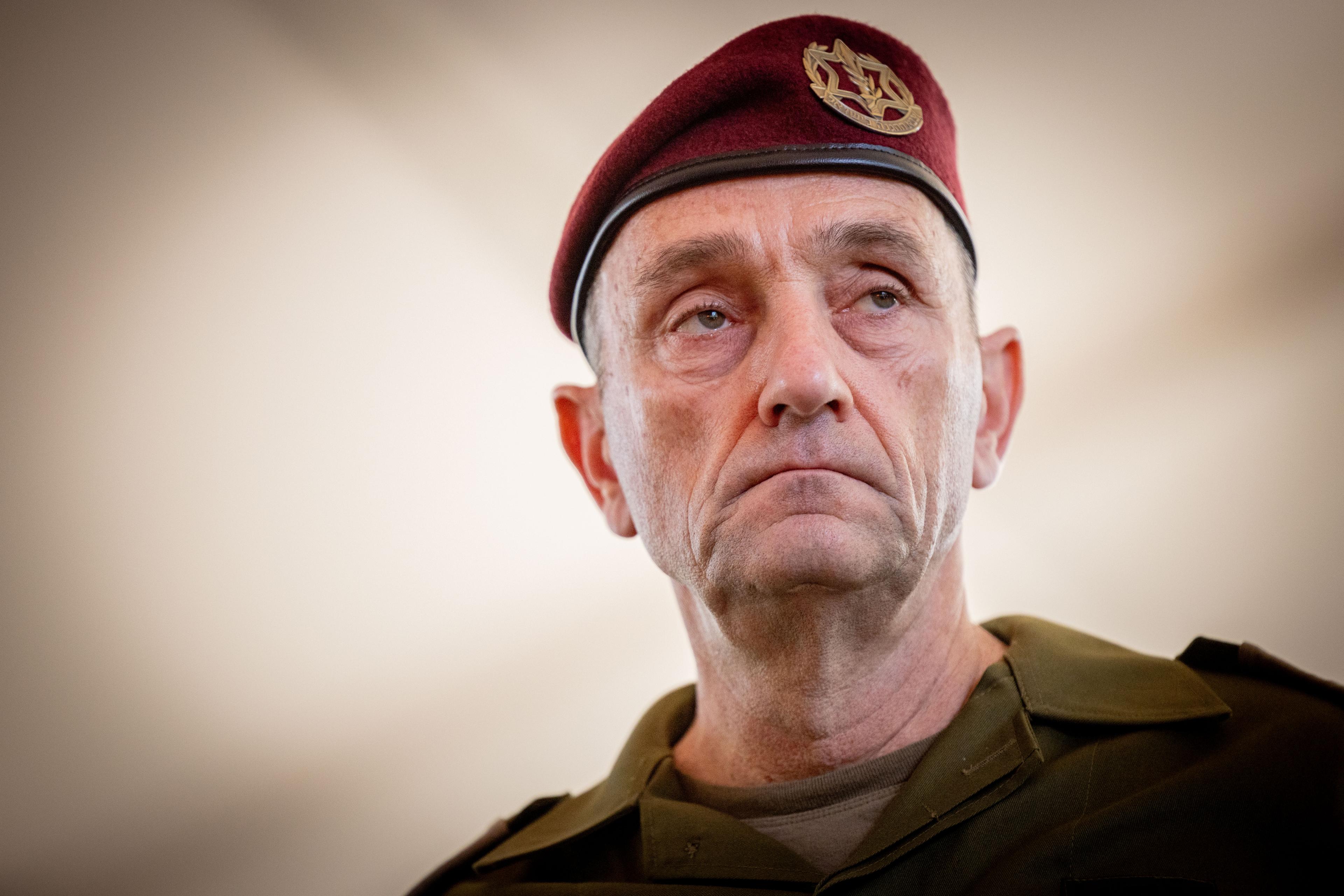 IDF Chief of Staff Herzi Halevi, Mount Herzl military cemetery in Jerusalem on October 27, 2024. 