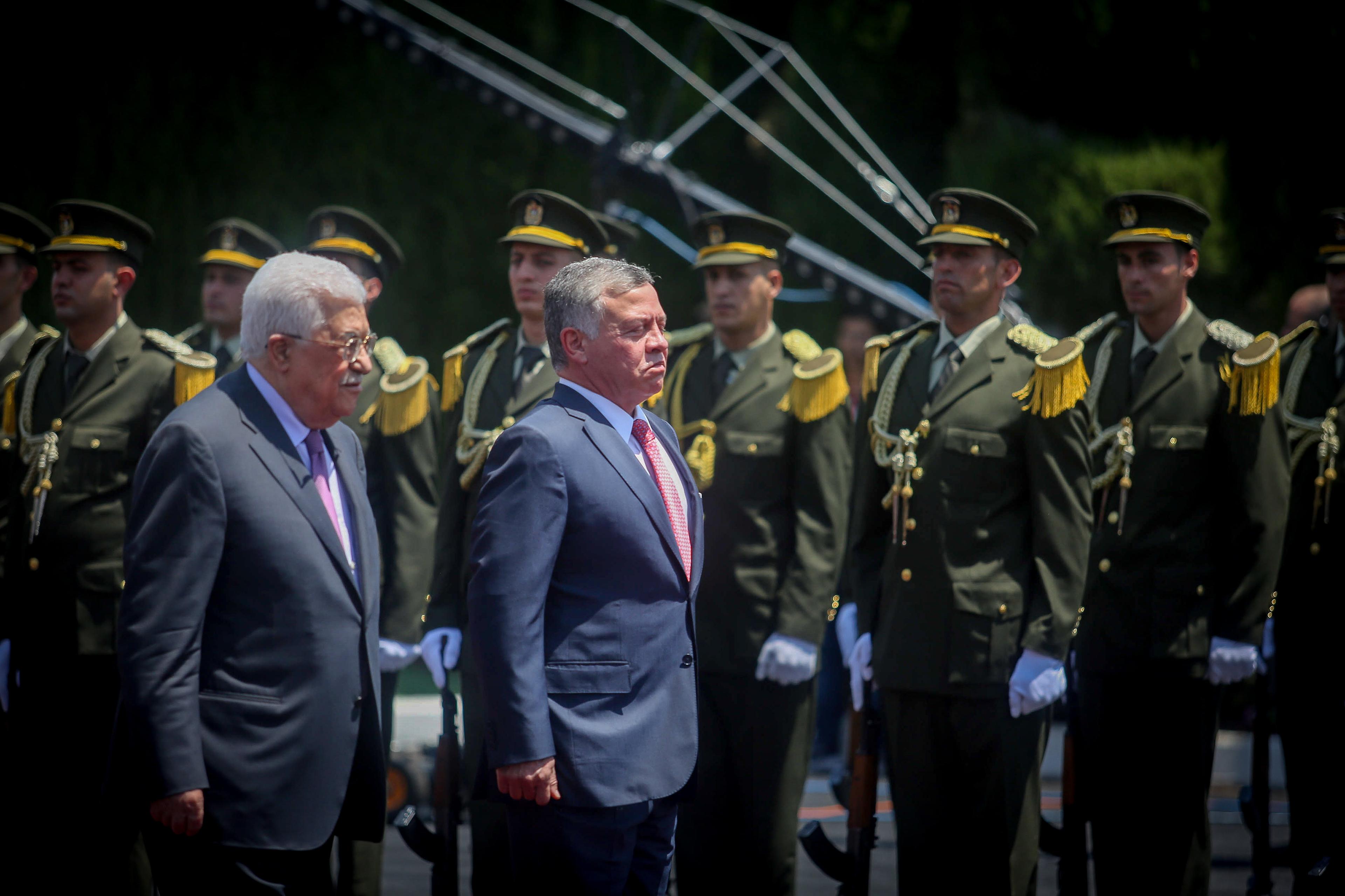 King of Jordan with Mahmoud Abbas