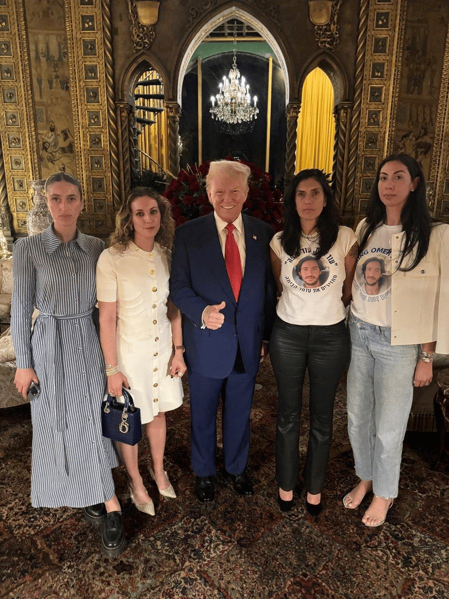 Donald Trump with hostages