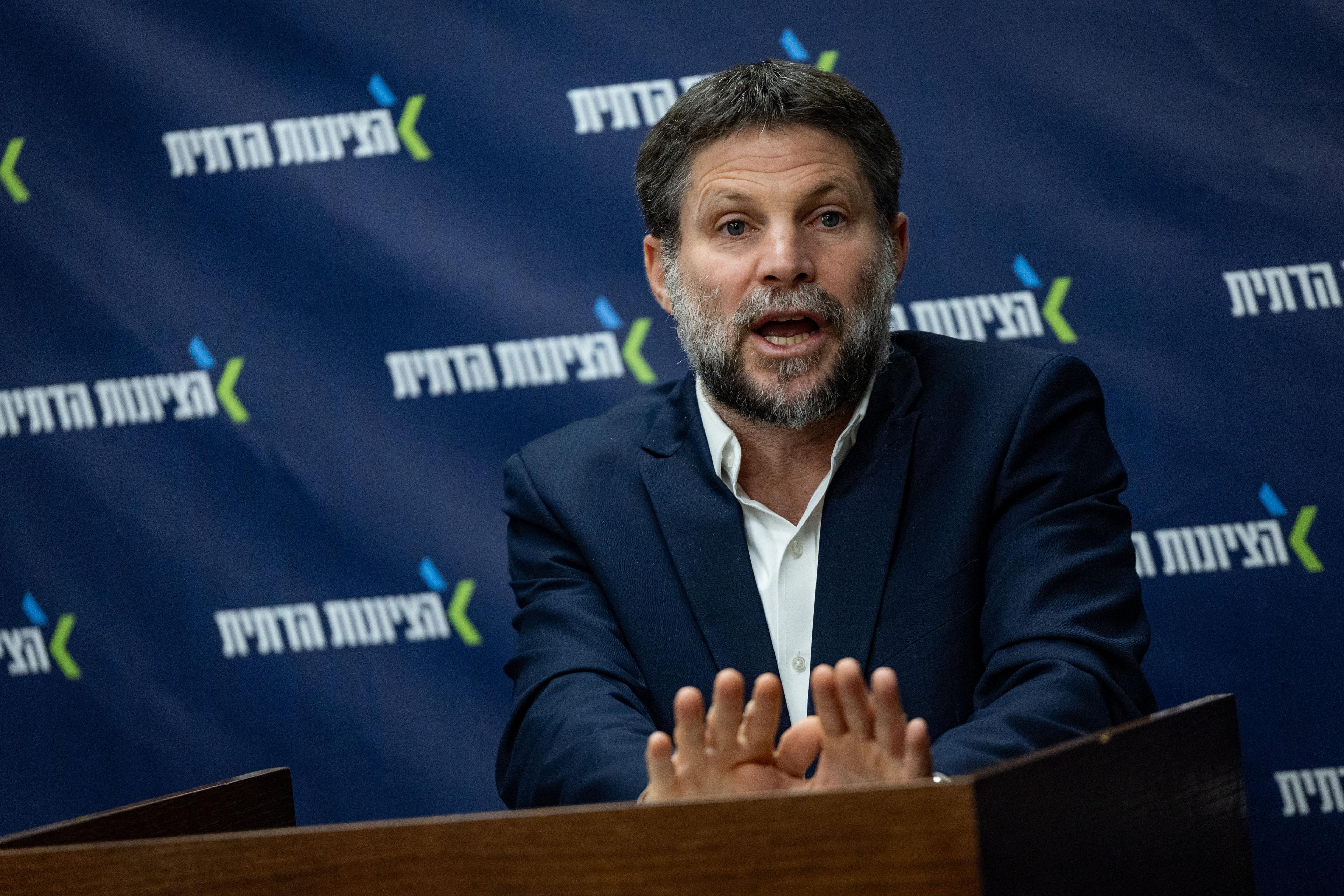 Finance Minister Bezalel Smotrich. Finance Minister Bezalel Smotrich.