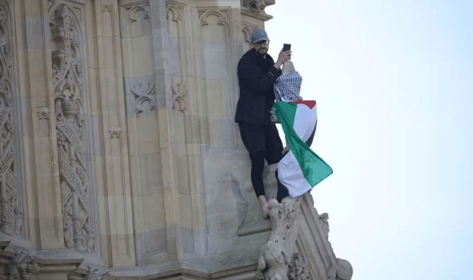 Pro-Palestine protestor who scaled Big Ben