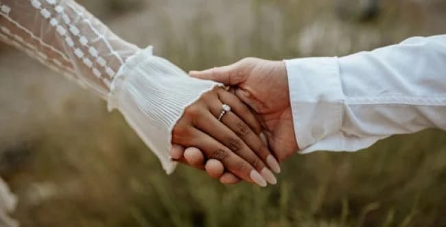 Engaged couple