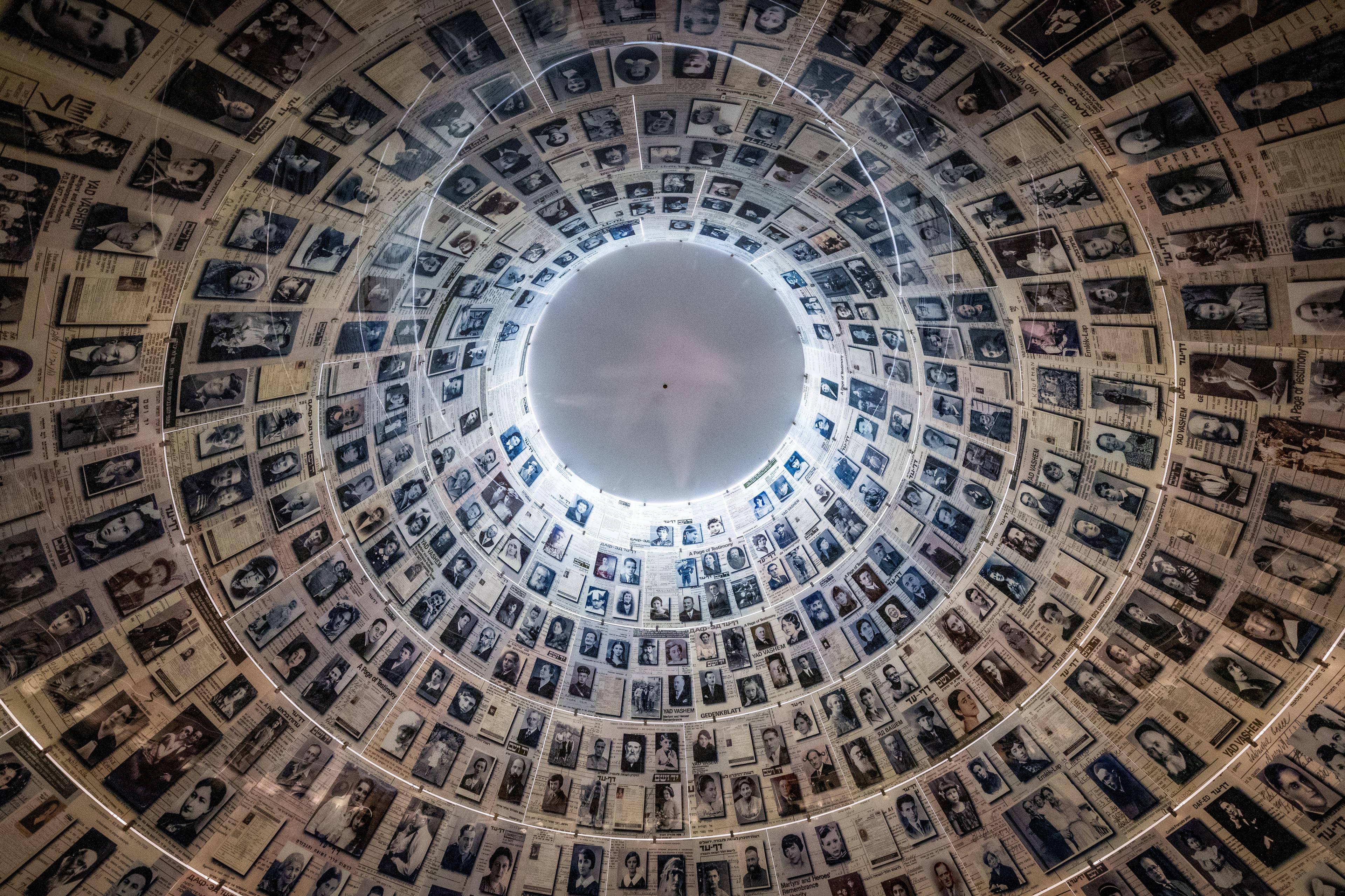 Visitors seen at the Yad Vashem Holocaust Memorial museum in Jerusalem on May 2, 2024, ahead of Israeli Holocaust Remembrance Day.