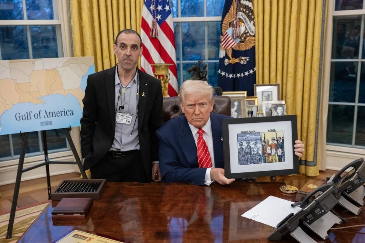 Former Hostage Eli Sharabi with U.S.President Donald Trump