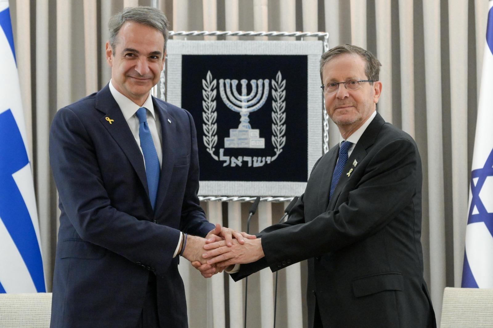 The Israeli and Greek presidents.