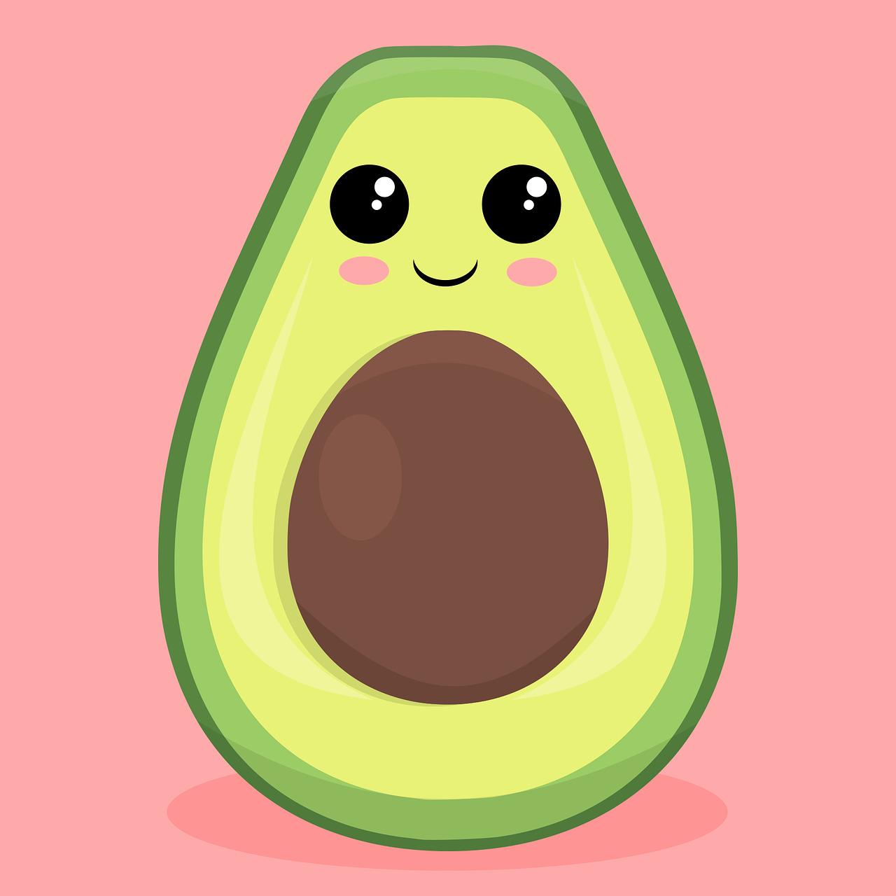 Avocado. Illustration.