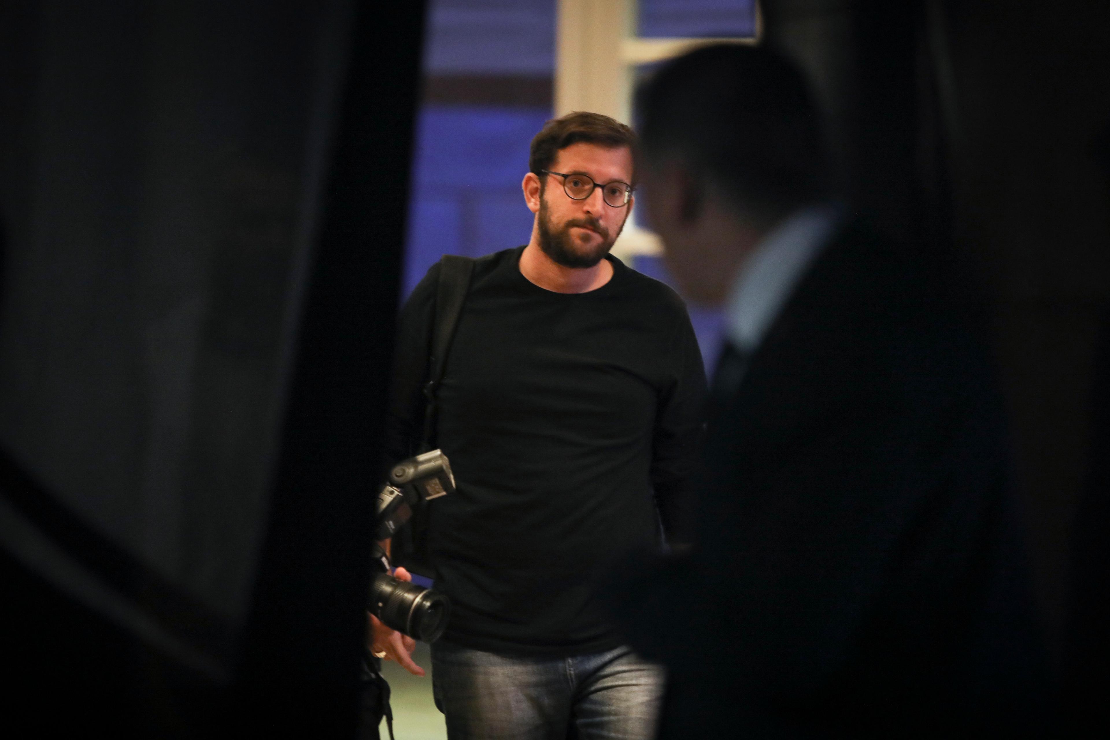 Spokesperson of the Likud party and of Prime Minister Benjamin Netanyahu, Yonatan Urich, arrives at the conference organized by "Makor Rishon" and the Israeli Democracy Institute at the International Convention Center in Jerusalem, November 11, 2019.