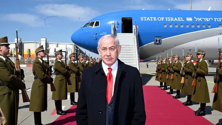 Israeli Prime Minister Benjamin Netanyahu leaves for the U.S. after his visit to Hungary.