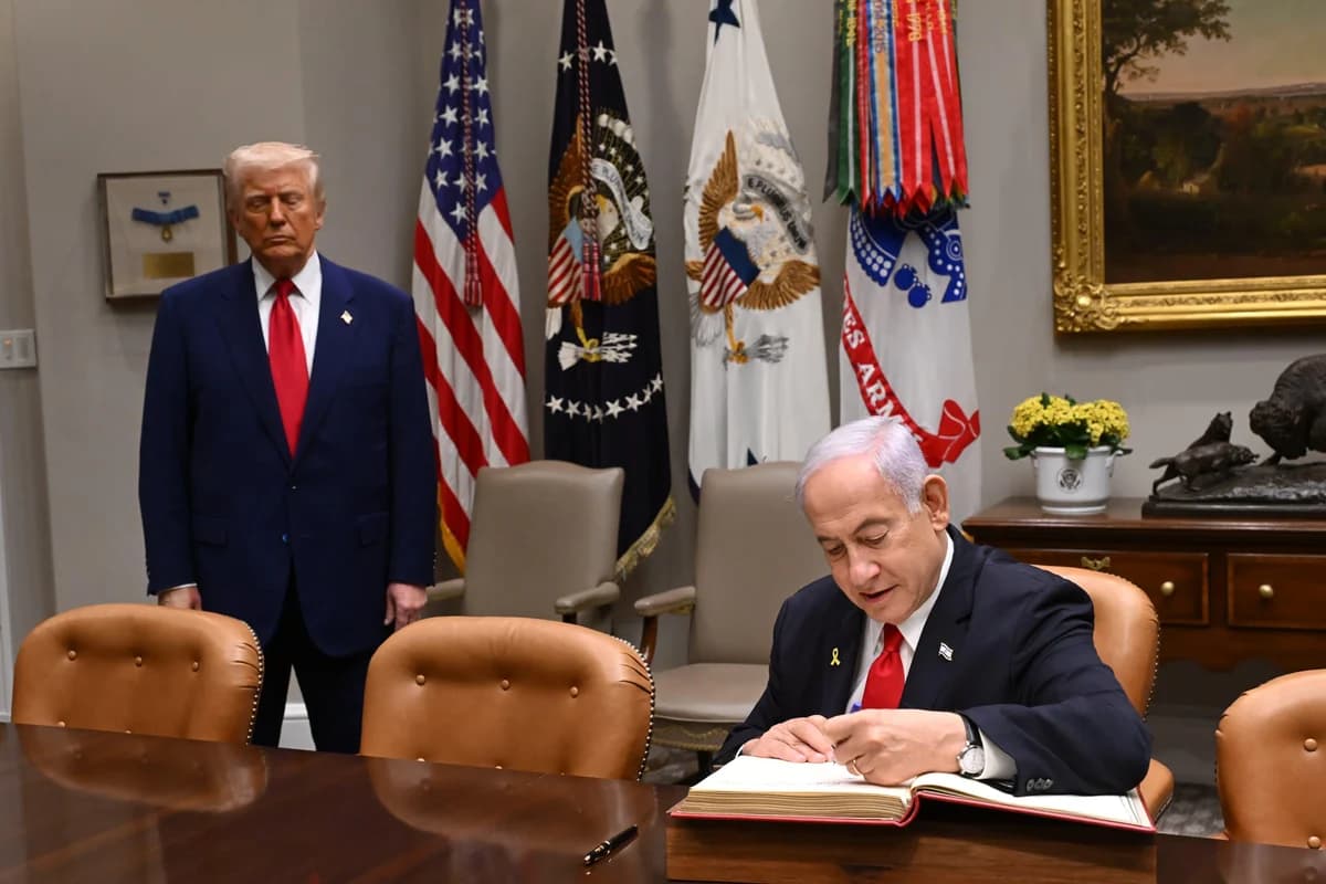 Trump meeting Netanyahu at the White House