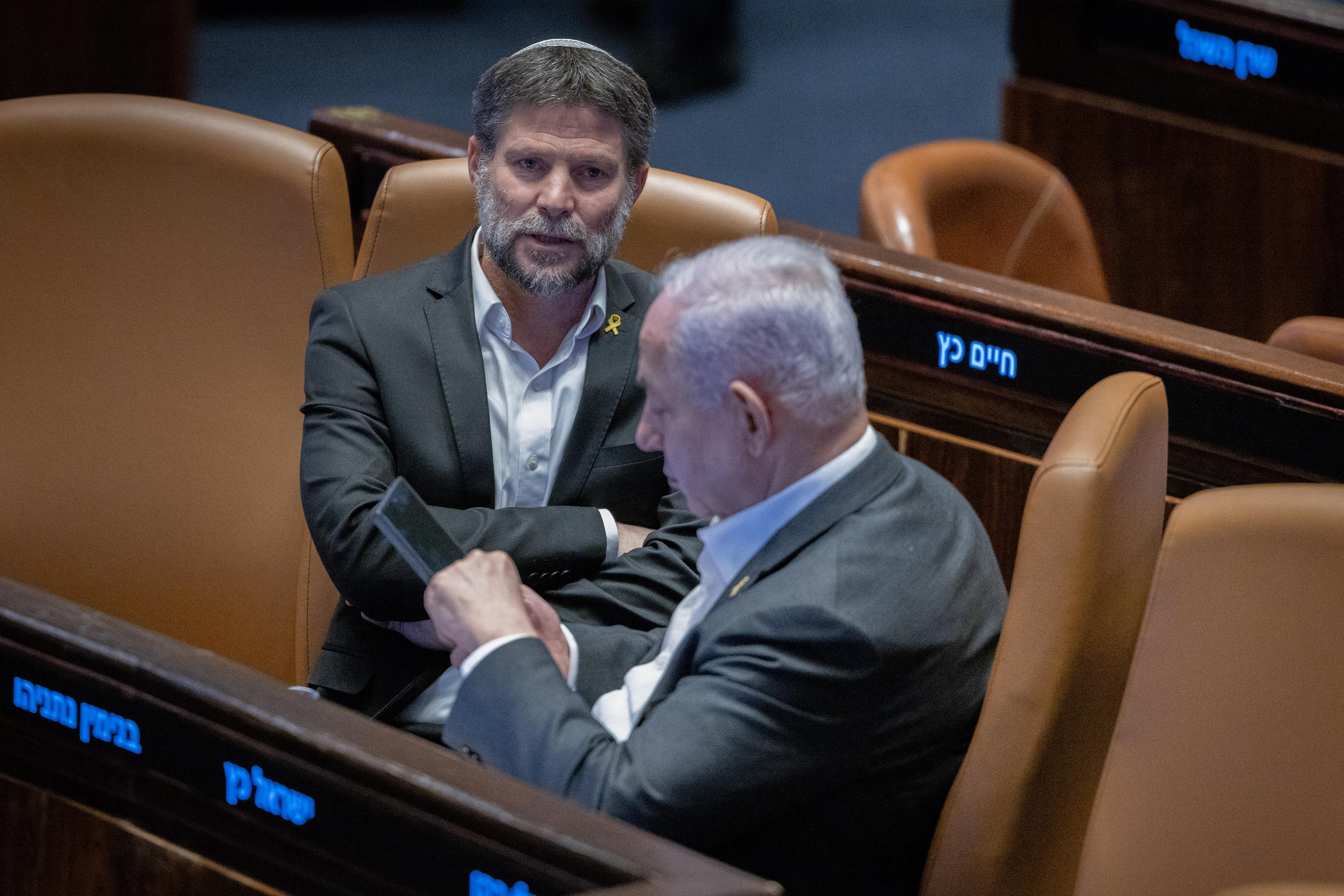 Smotrich and Netanyahu.