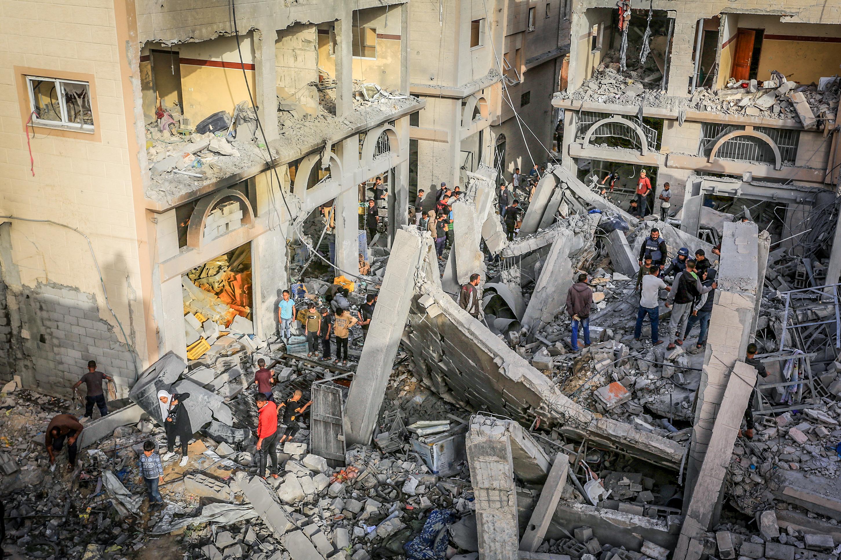 Gaza after an Israeli airstrike, April 22, 2025.