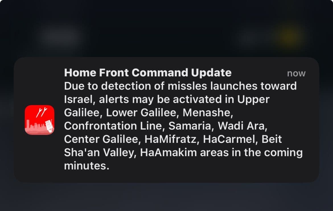 New alert that detects missiles ahead of time New alert that detects missiles ahead of time