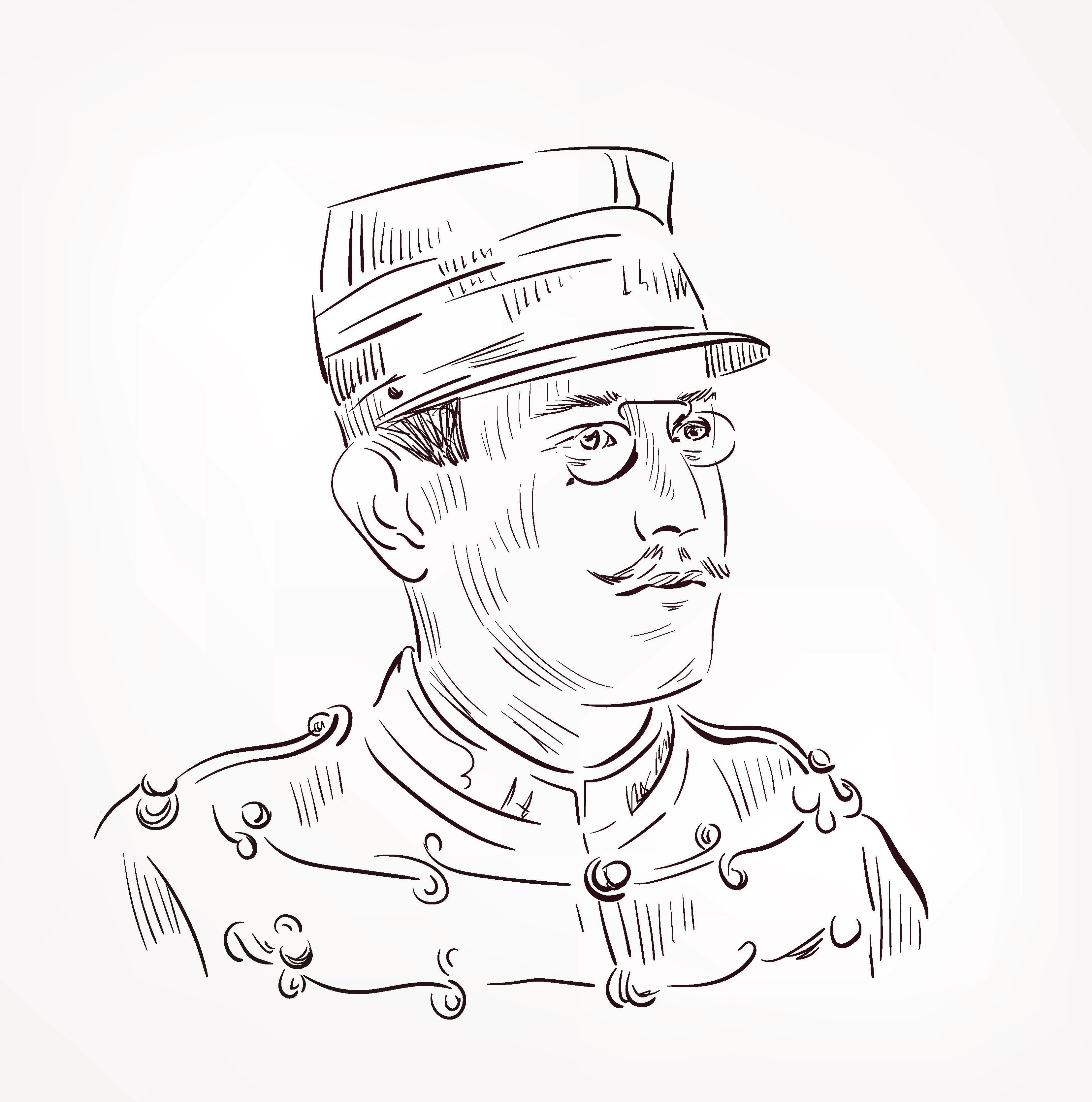 Alfred Dreyfuss. Illustration.