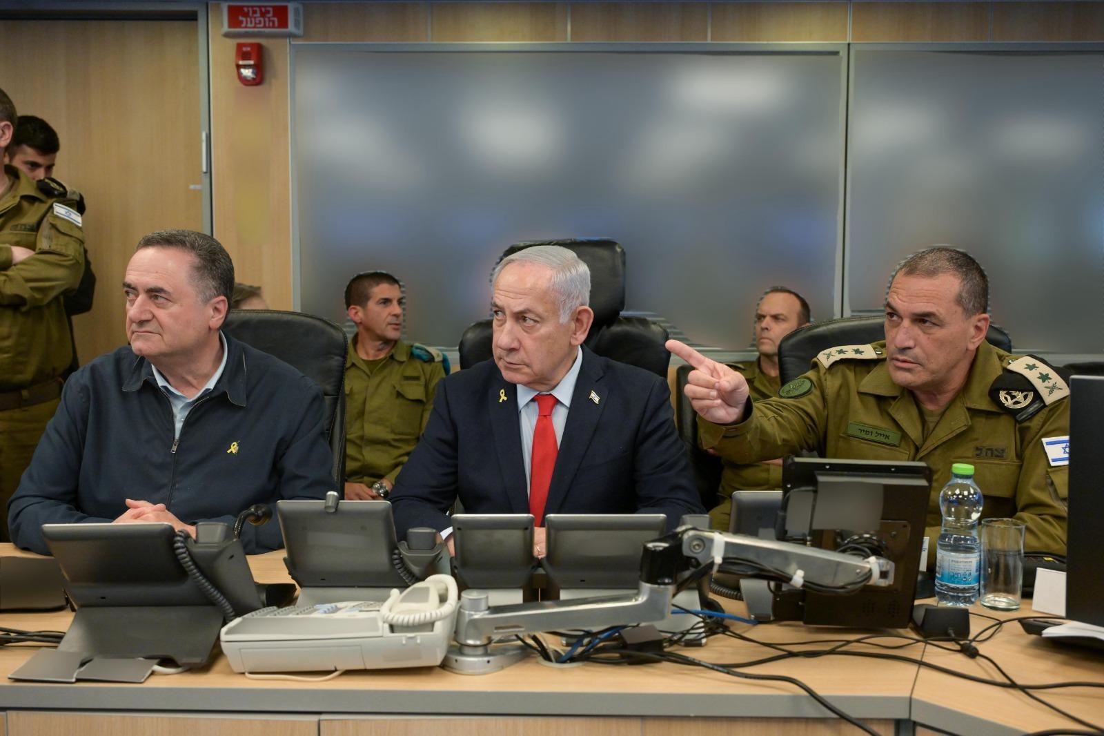 Prime Minister Netanyahu, Defense Minister Katz, and IDF Chief of Staff Eyal Zamir.