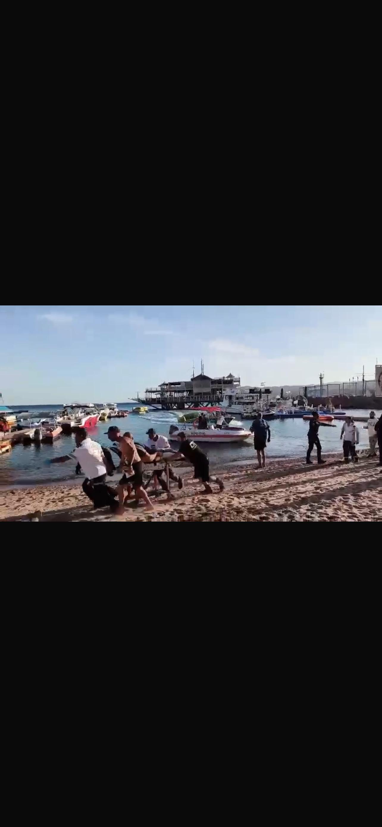 Scene of the boat collision in Eilat