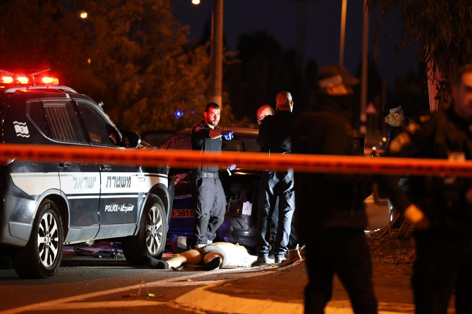 Scene from a terror attack. Illustration.