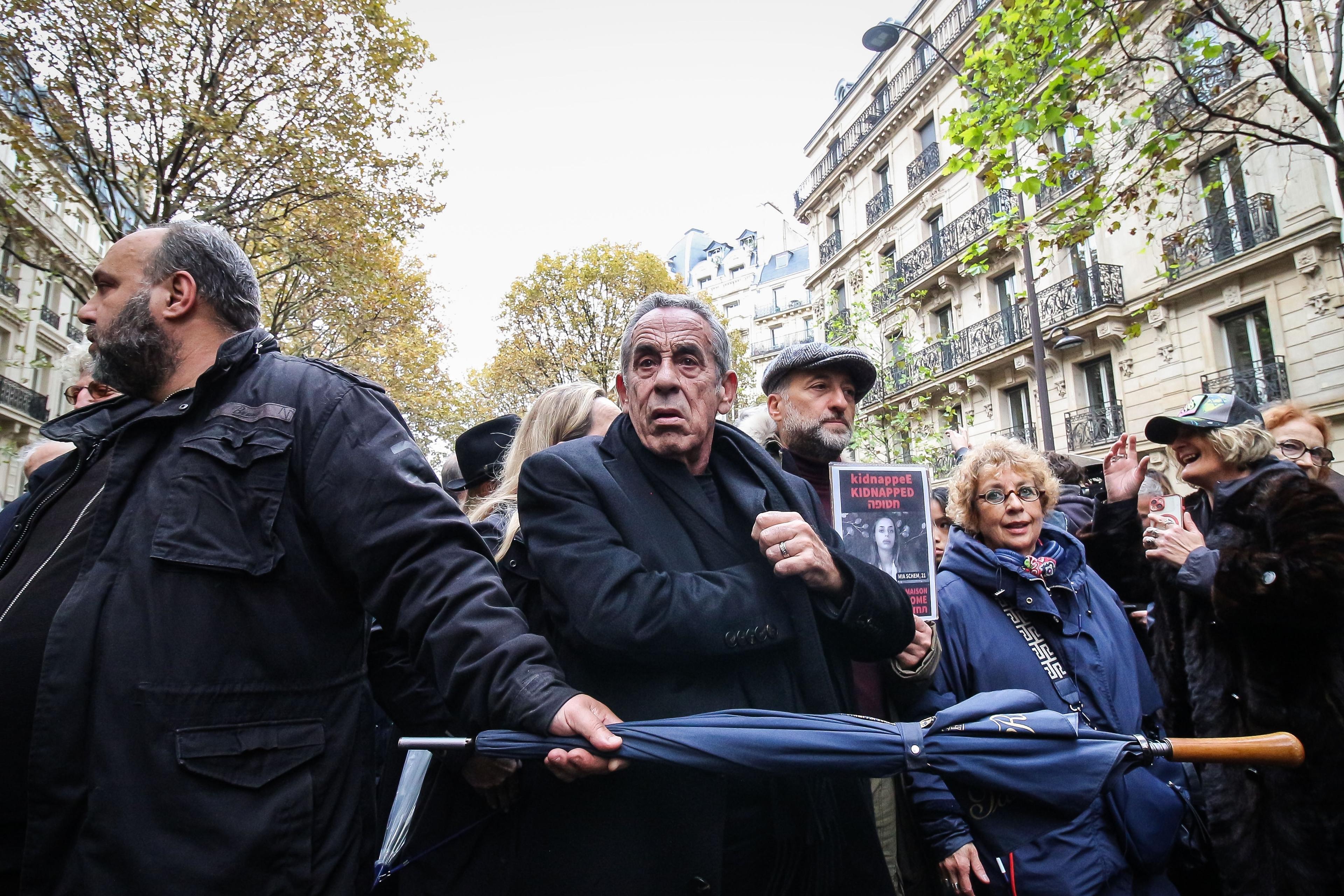 Thierry Ardisson at a march against anti-Semitism