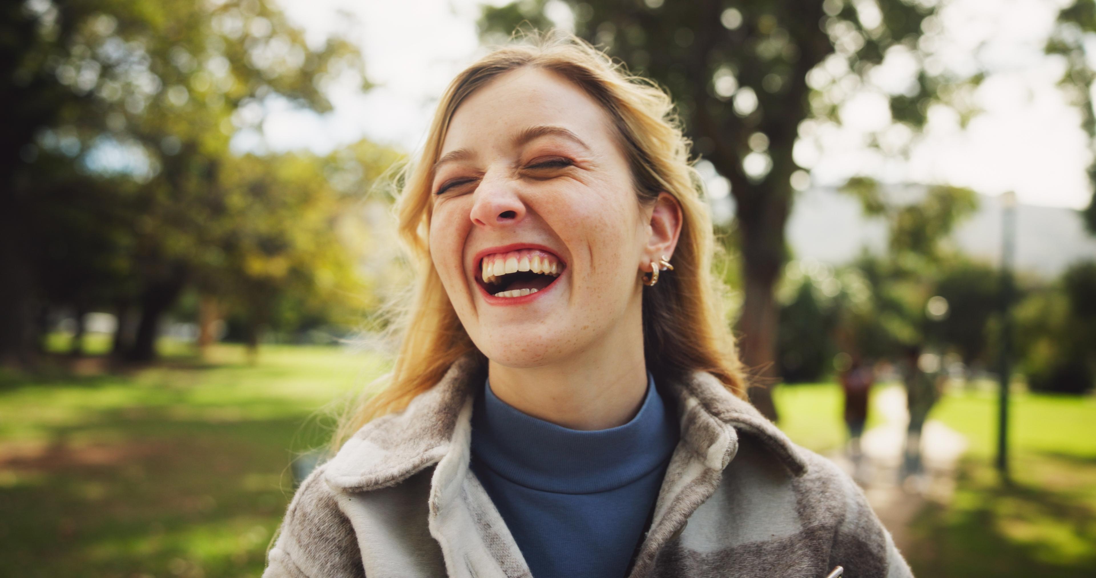 Woman laughing