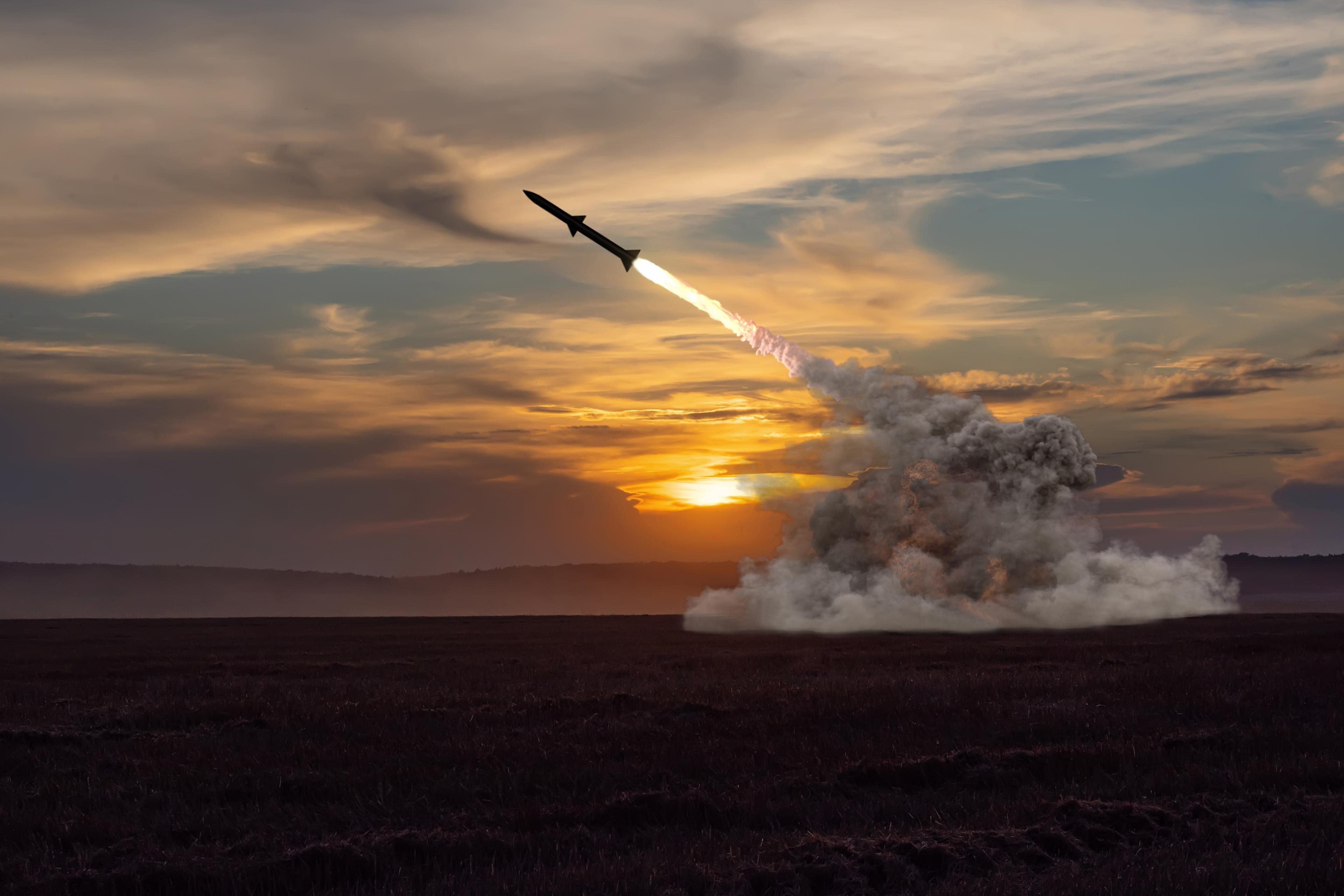 Missile. Illustration.
