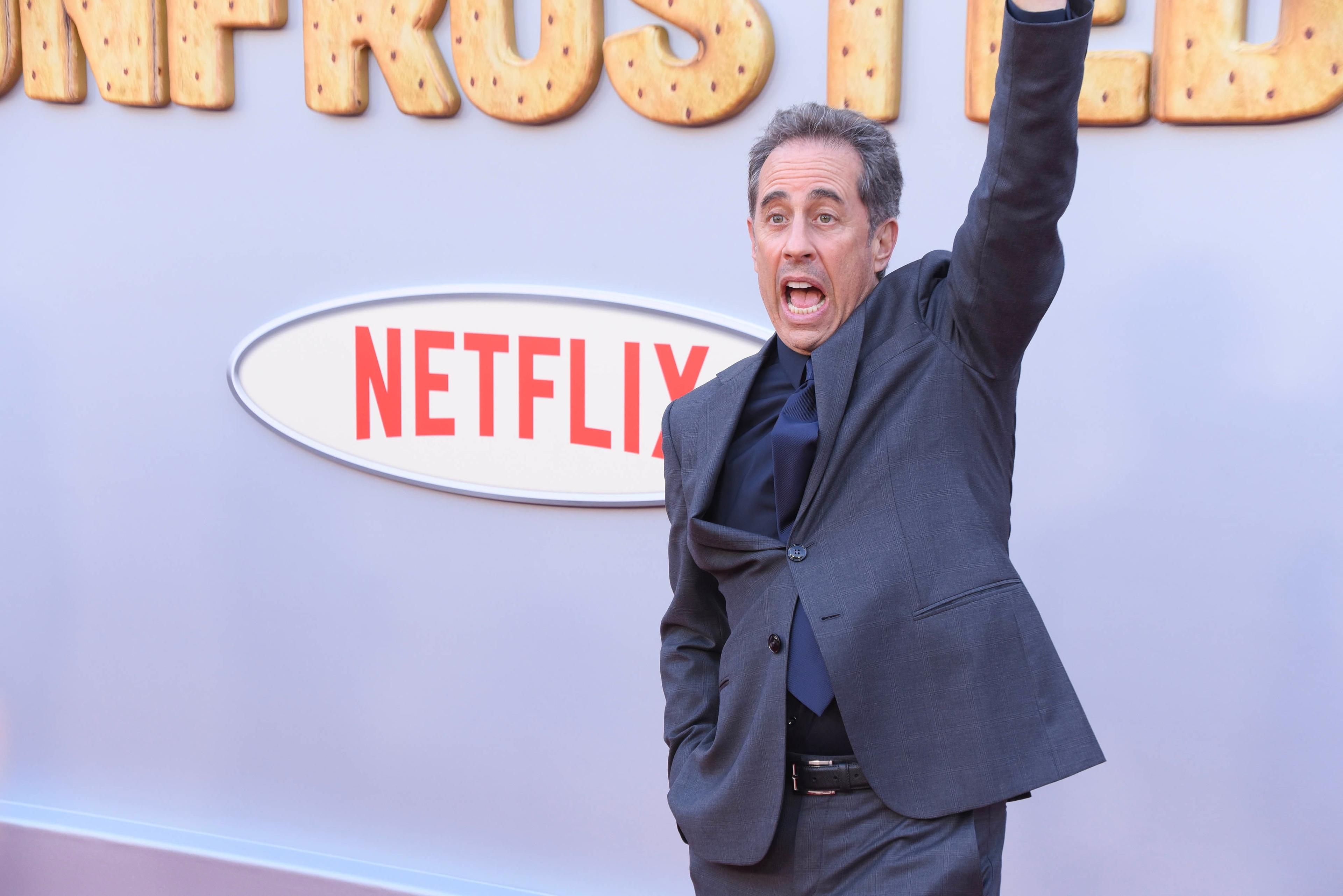 Hollywood, CA USA - April 30, 2024: Jerry Seinfeld attends the premiere of Netflix's Unfrosted