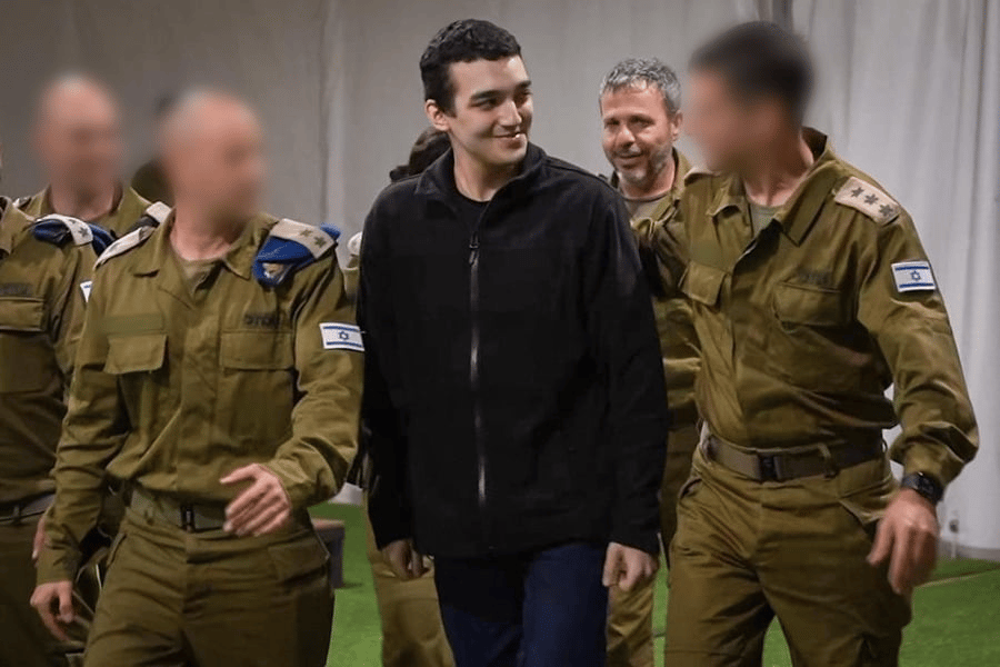 Edan Alexander upon his release Edan Alexander upon his release