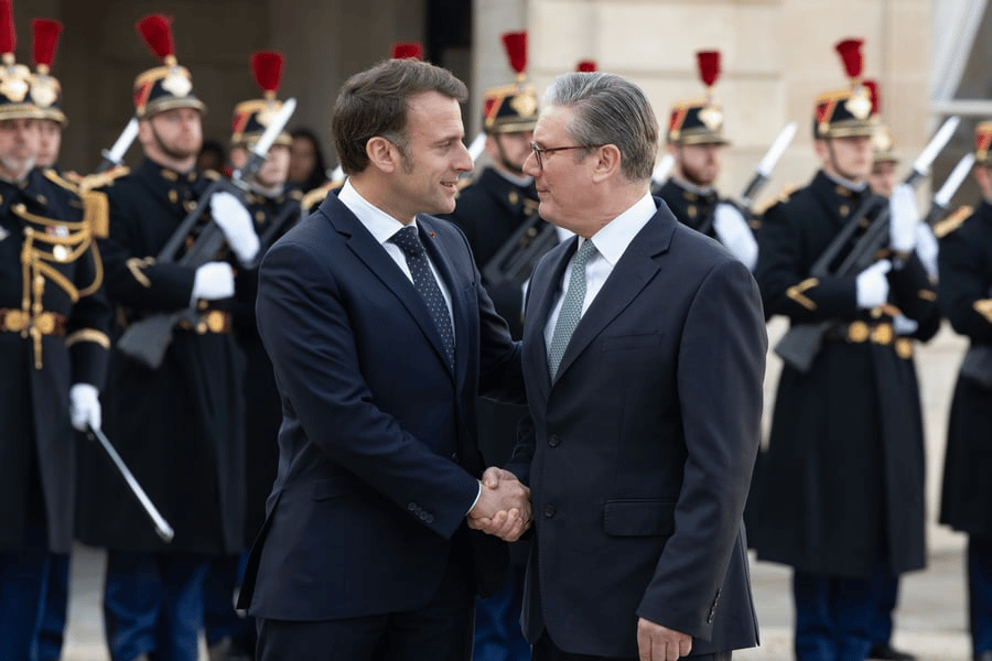 Keir Starmer with Emmanuel Macron Keir Starmer with Emmanuel Macron