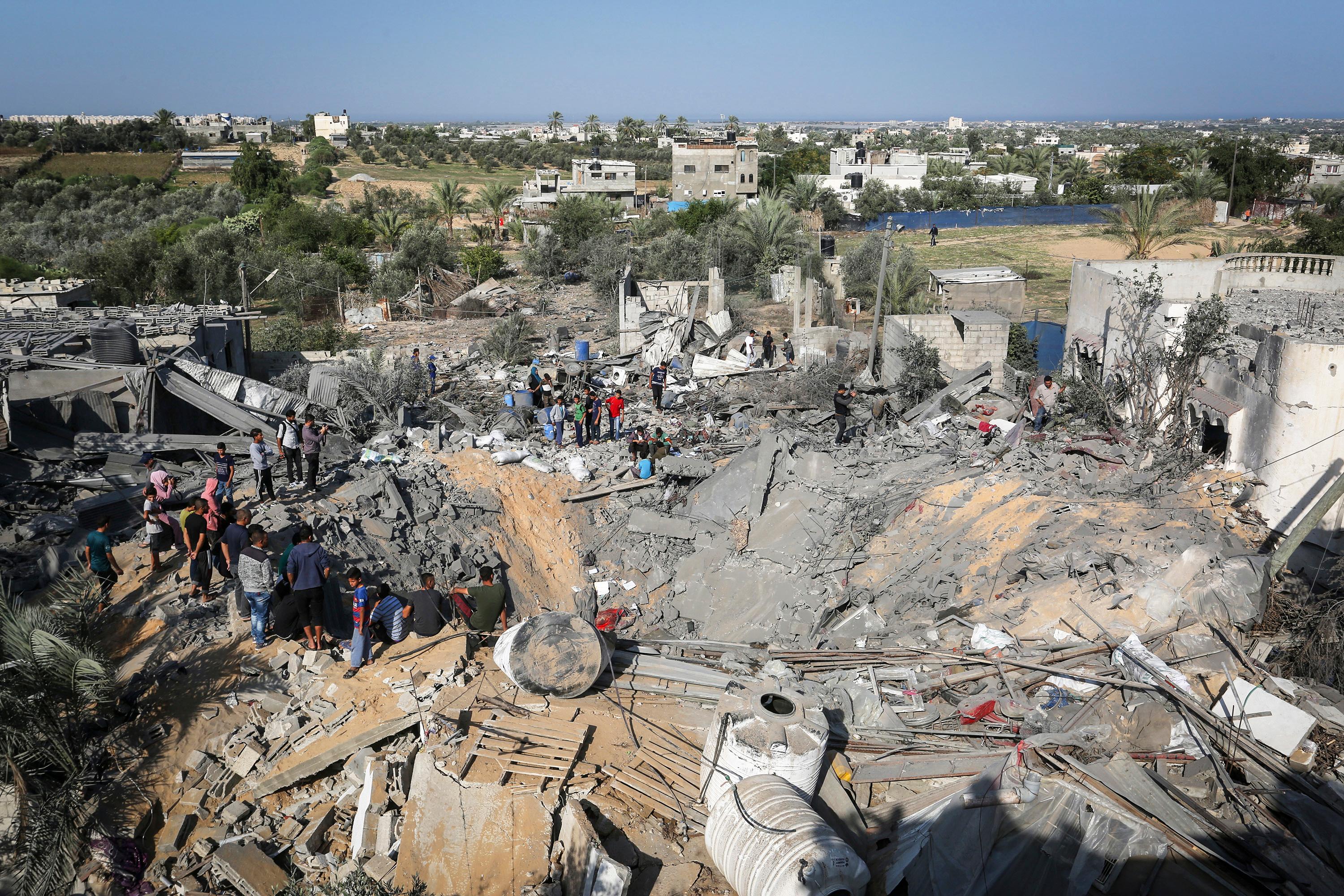 Impact of an IAF bombing. Archive.