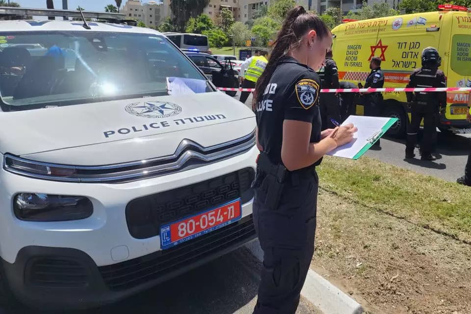 Police at the scene of the accident