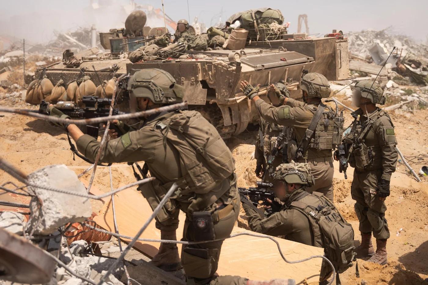 IDF soldiers operating in the Gaza Strip.