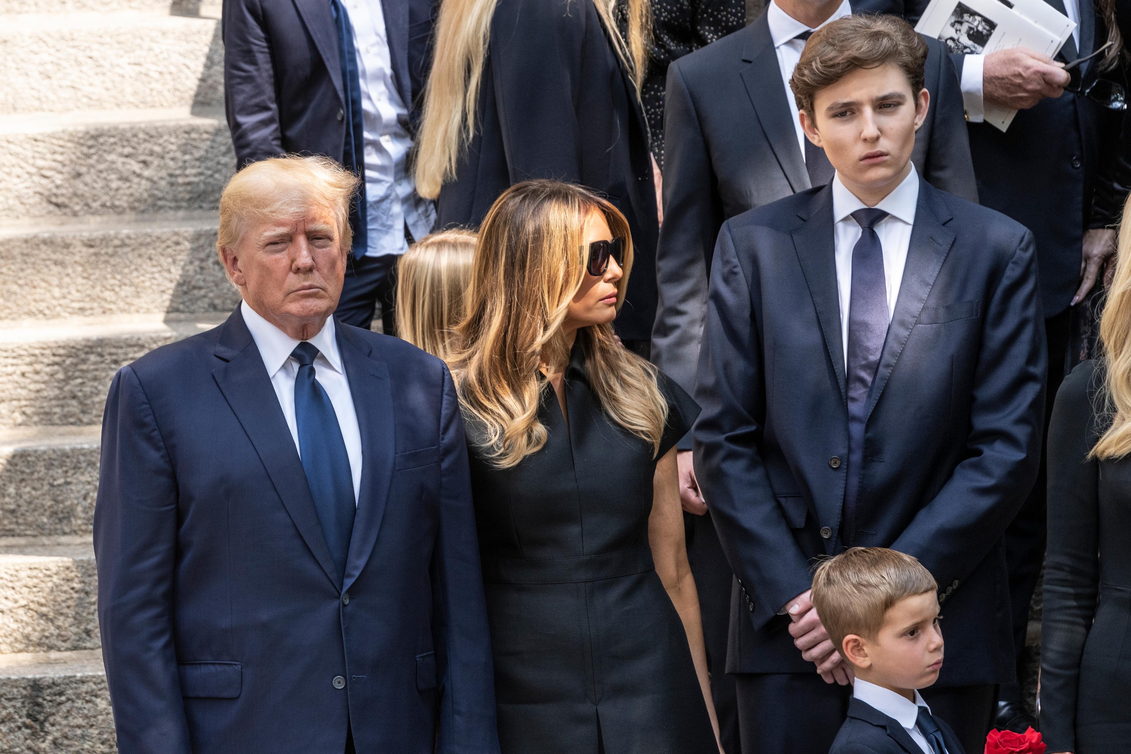 President Donald Trump, Melania and Barron Trump