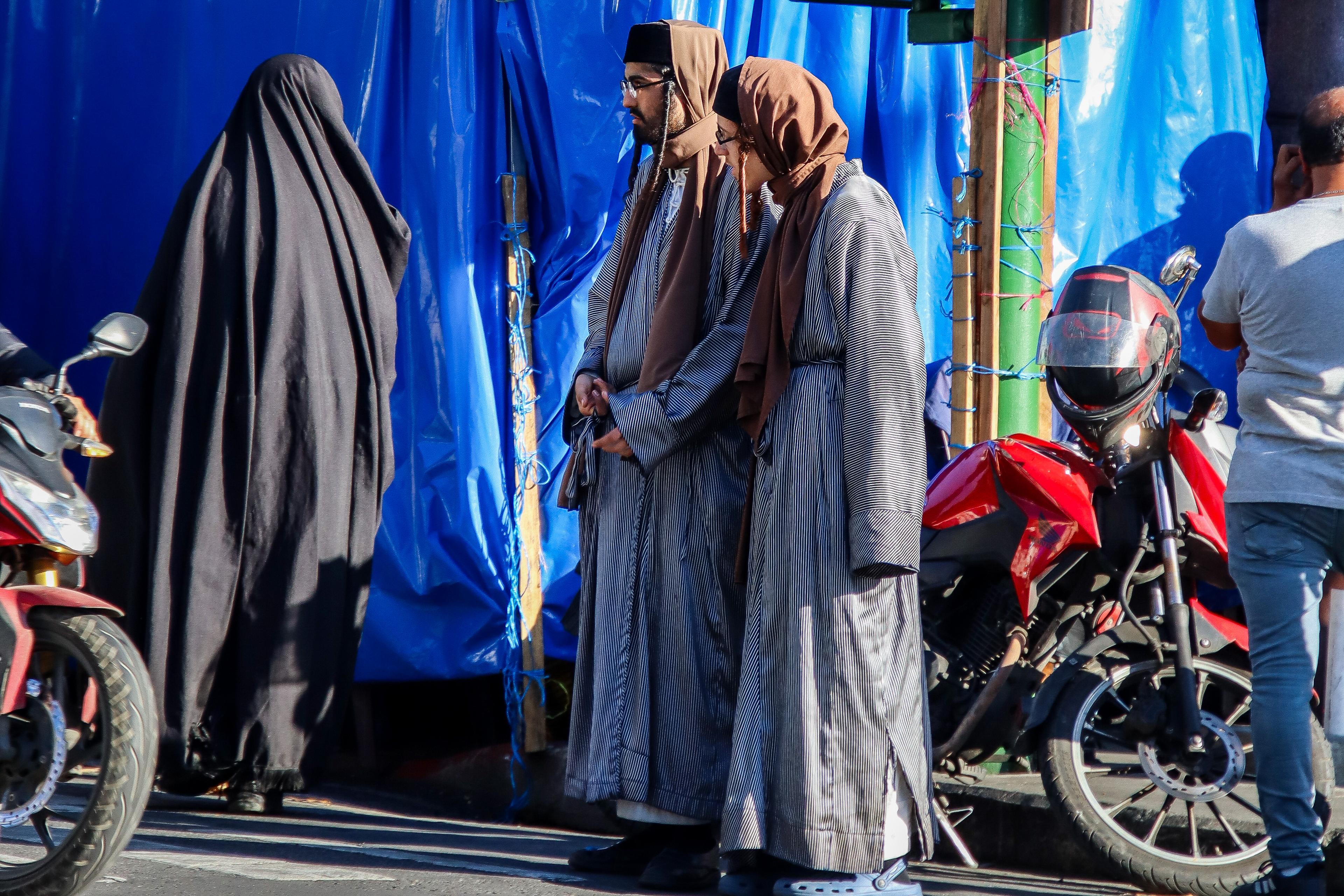 Members of the Lev Tahor cult protesting in Guatemala