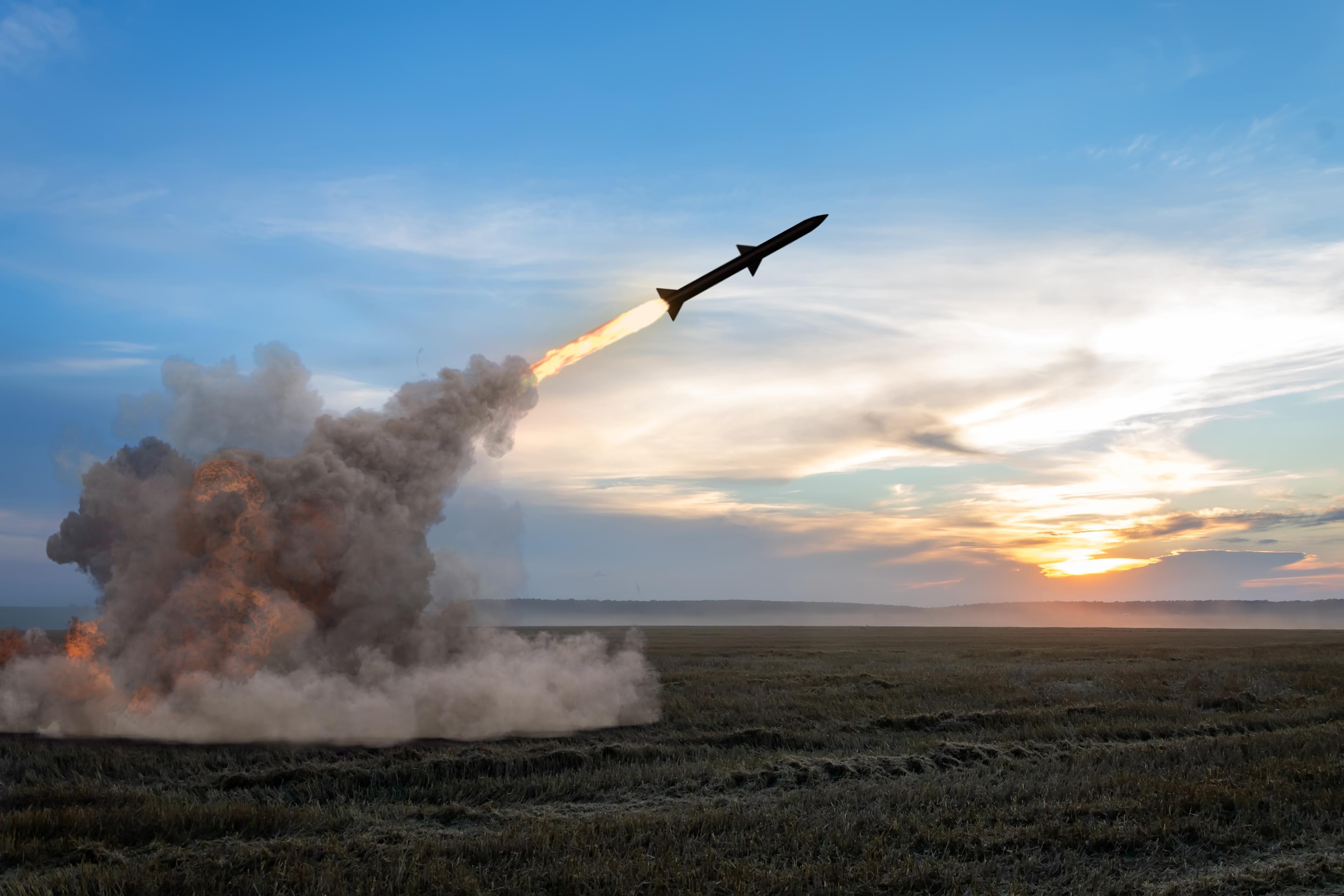 Missile. Illustration.