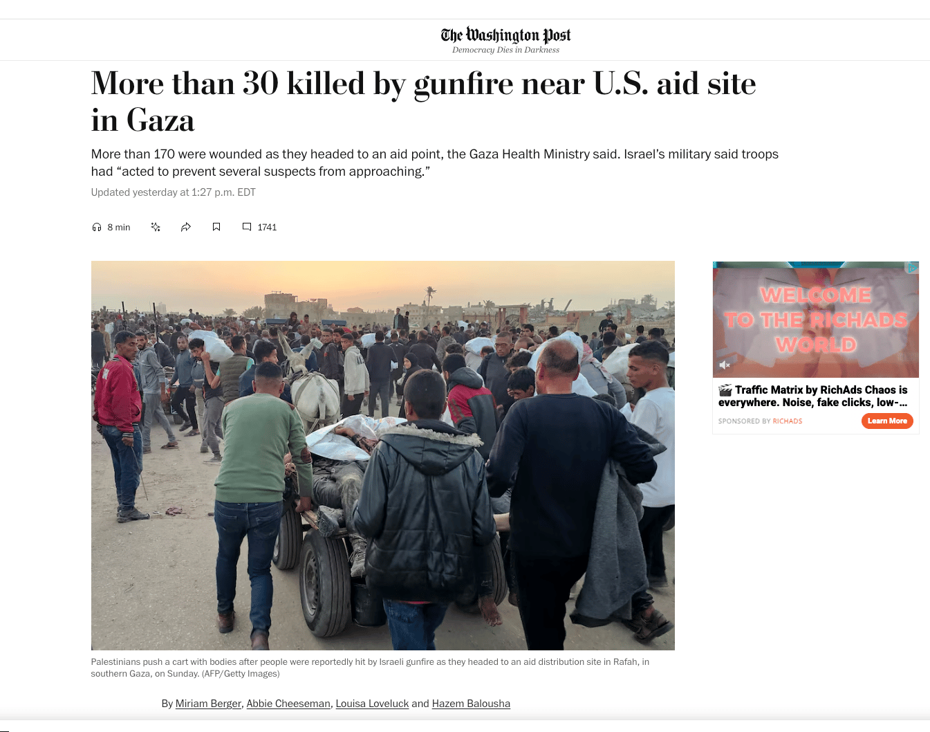 Washington Post headline, since deleted