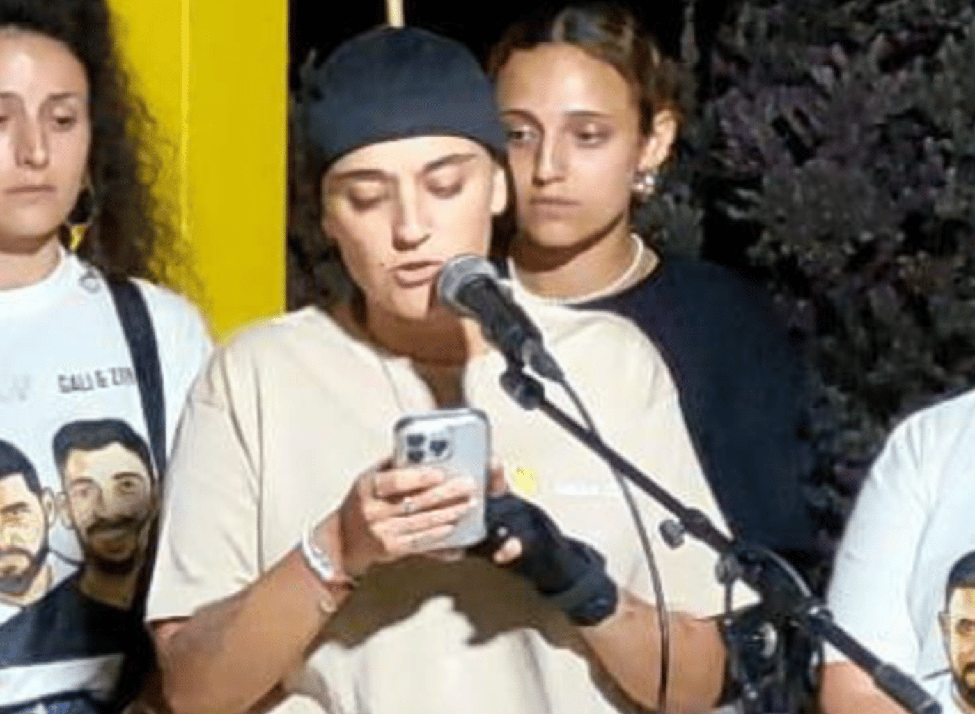 Emily Damari last night at Hostages' Square