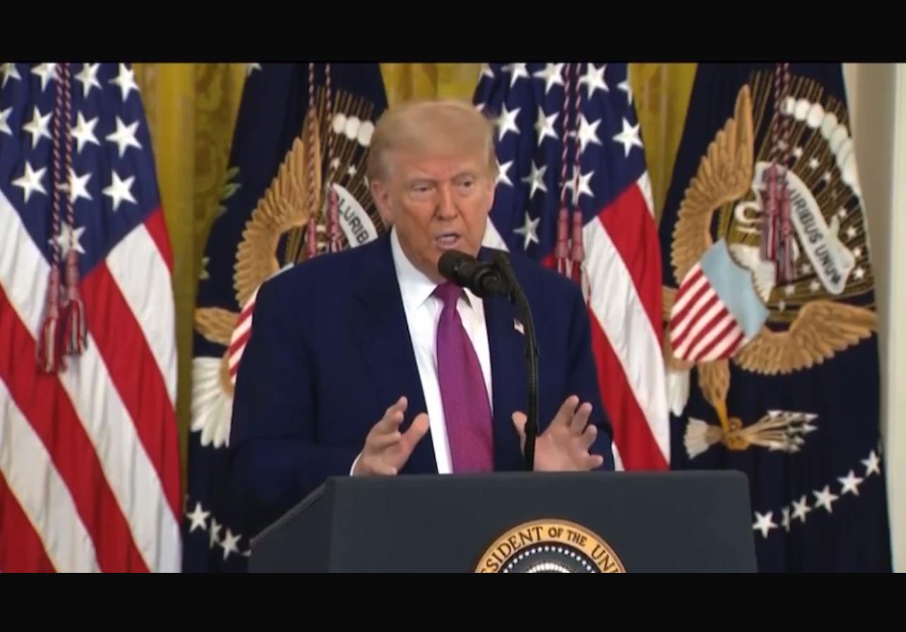 Trump during press conference