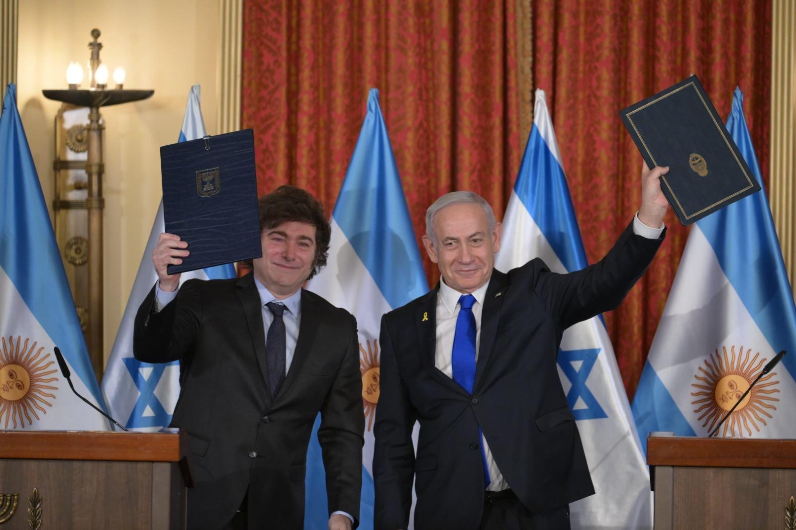 Netanyahu and Milei. Netanyahu and Milei.