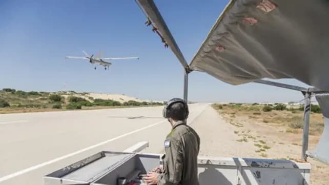 IAF officer operating Israeli drone IAF officer operating Israeli drone