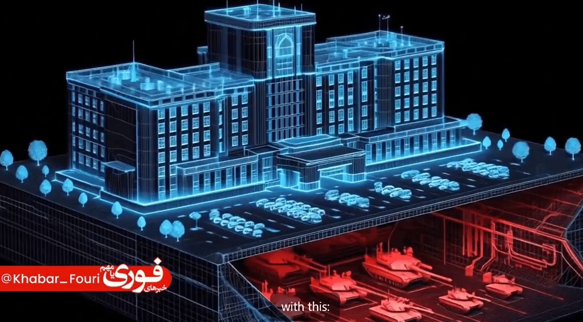 Iranian propaganda vid showing Soroka hospital as military base Iranian propaganda vid showing Soroka hospital as military base
