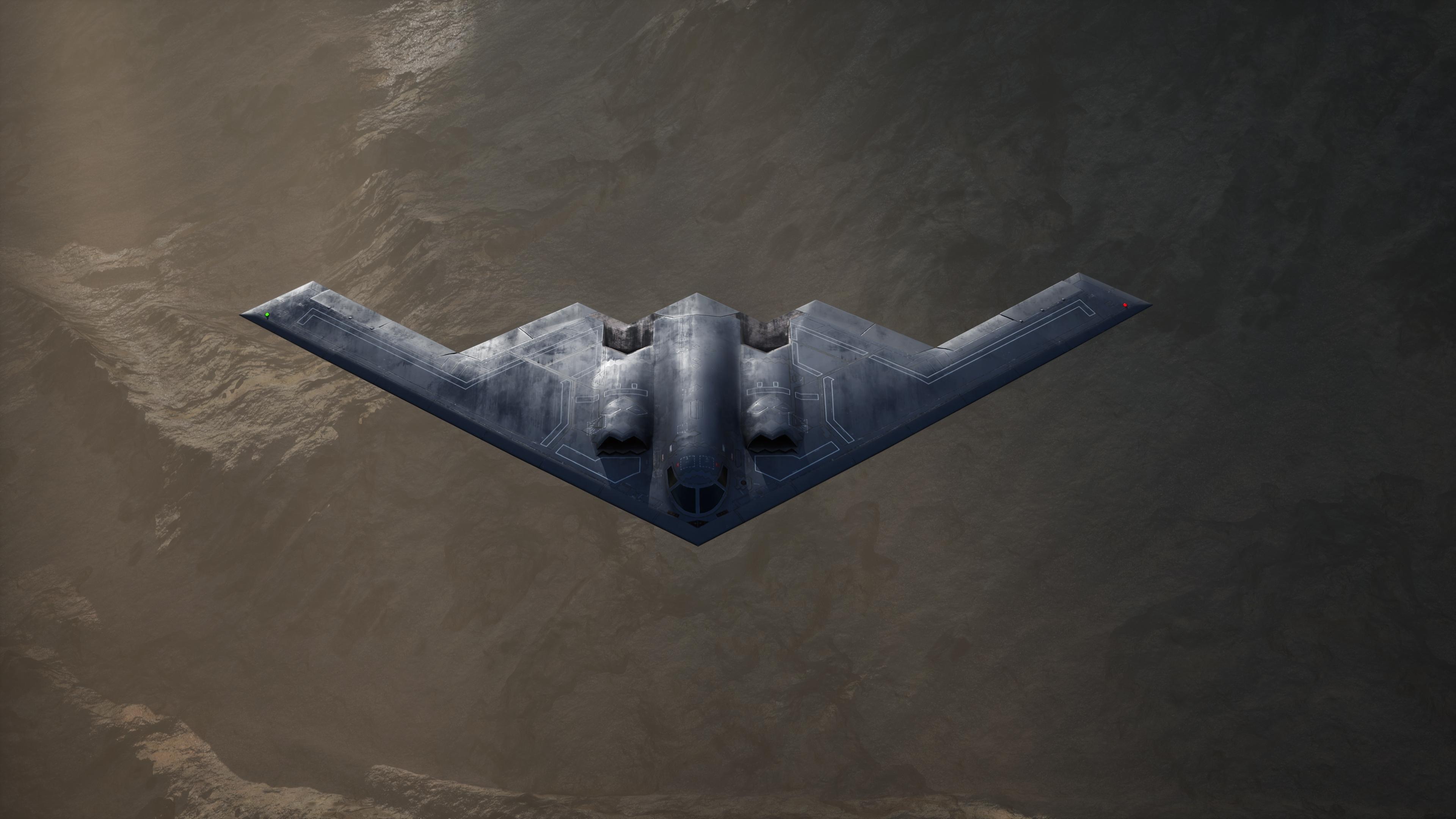 3D rendering of a B-2 bomber