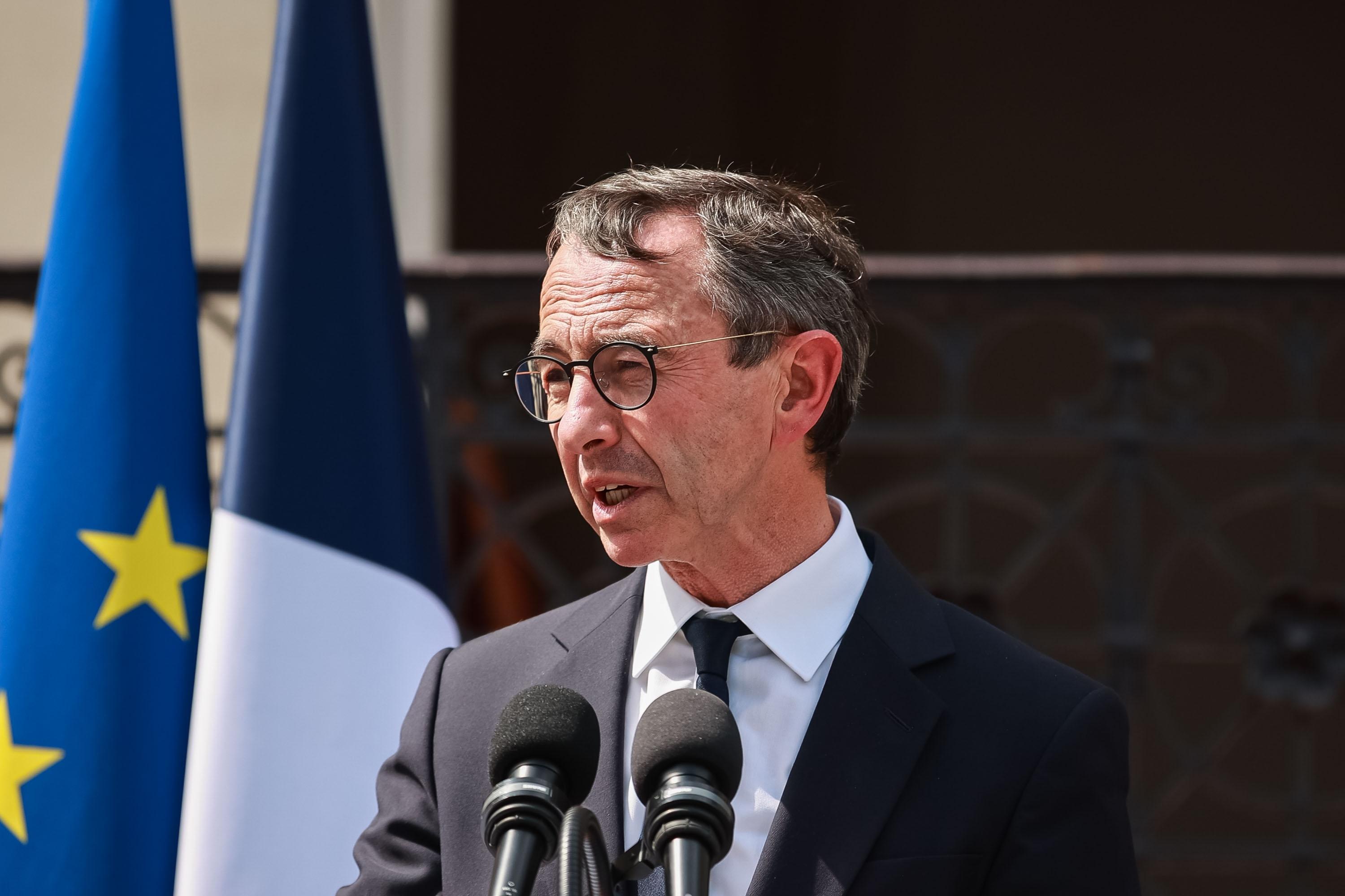 France's Interior Minister Bruno Retailleau 