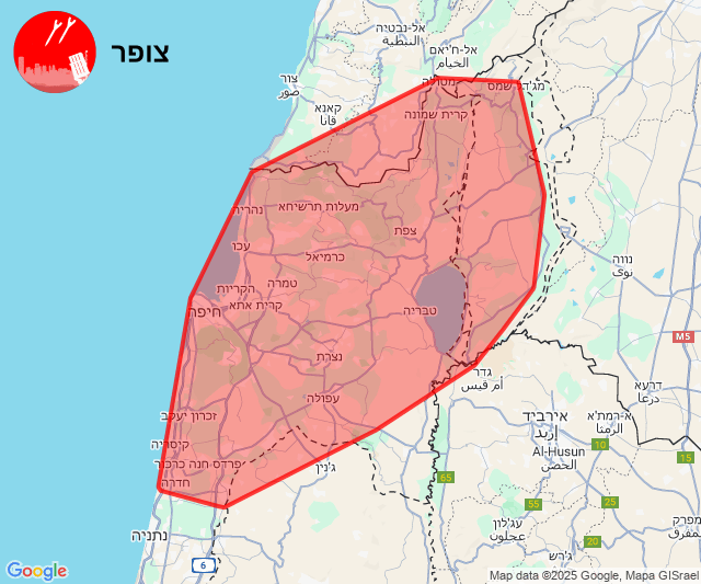 Red alert map