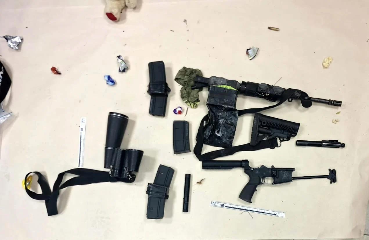 Weapons found on the terrorists