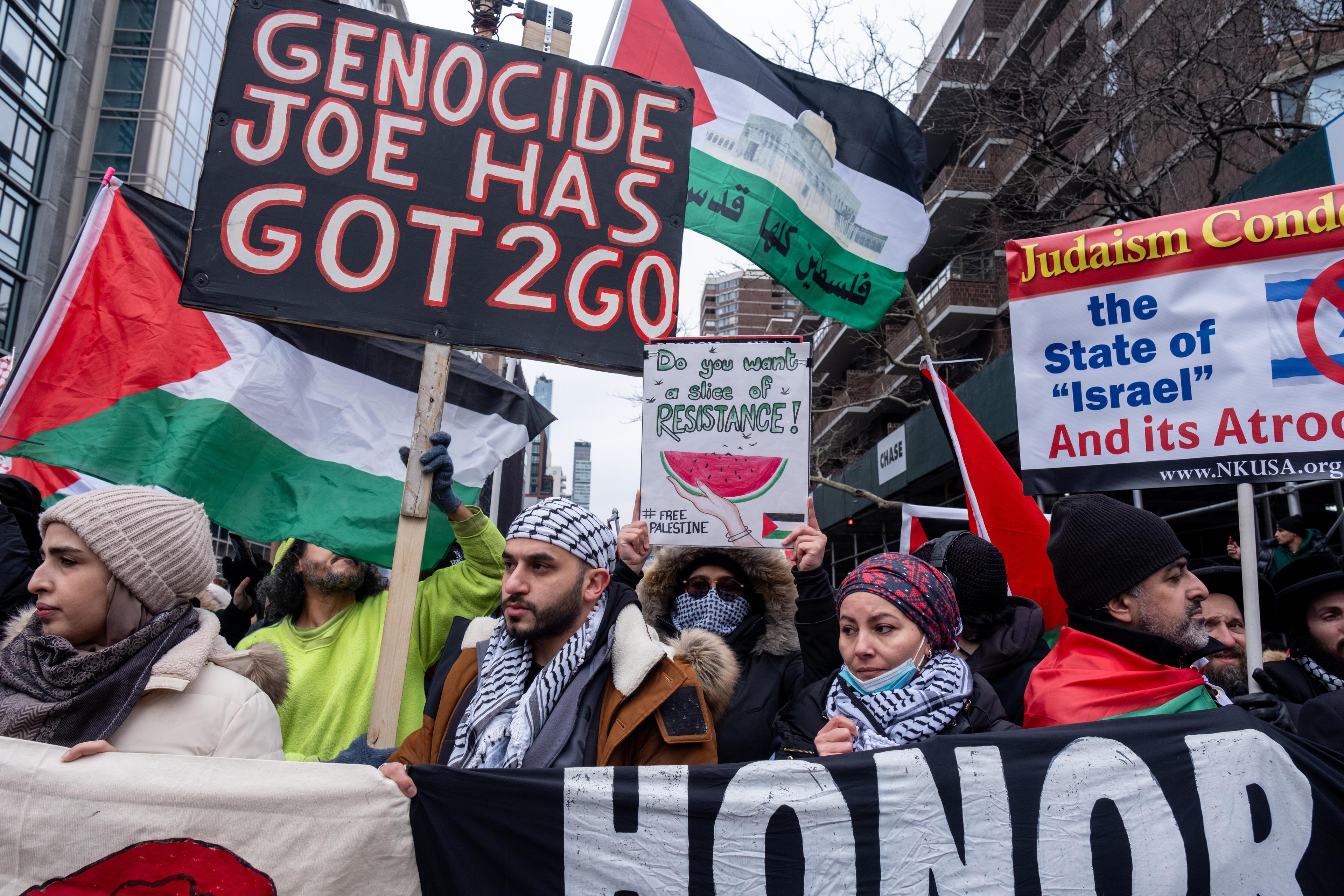 Protest against war in Gaza.