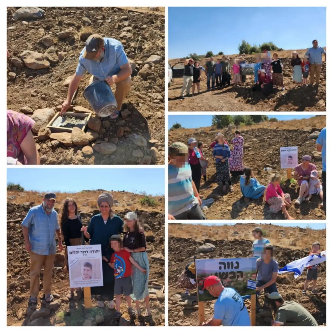 The cornerstone-laying ceremony for the settlement “Neve HaBashan”
