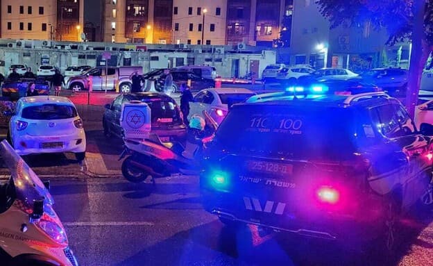 Police at crime scene in Jerusalem