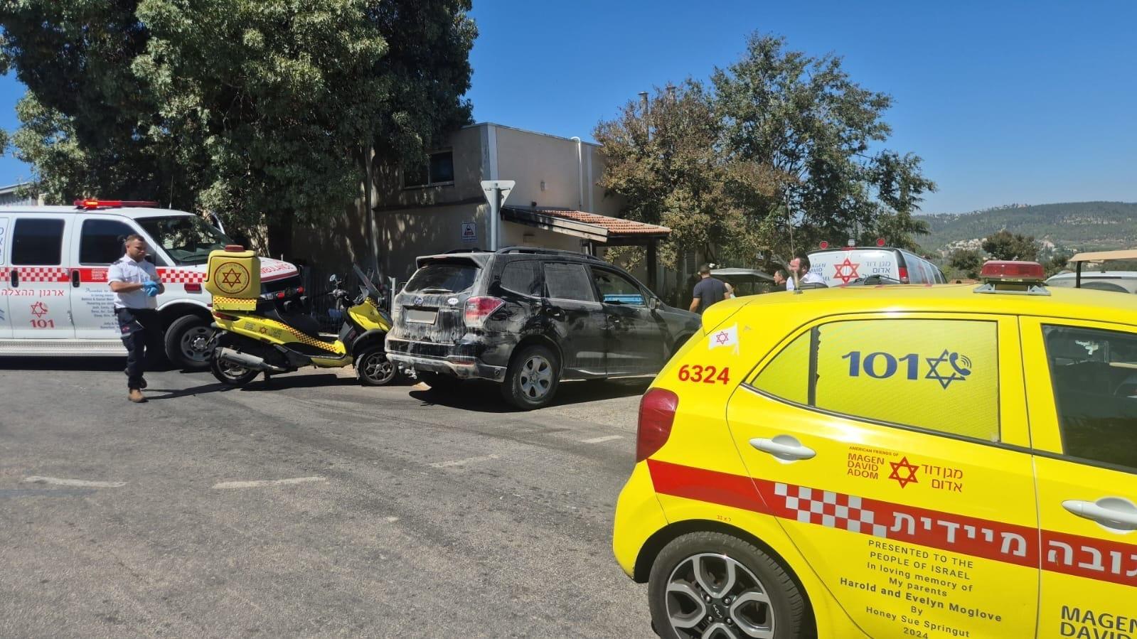 Scene of the stabbing attack, Kibbutz Tzuba, 12 September 2025