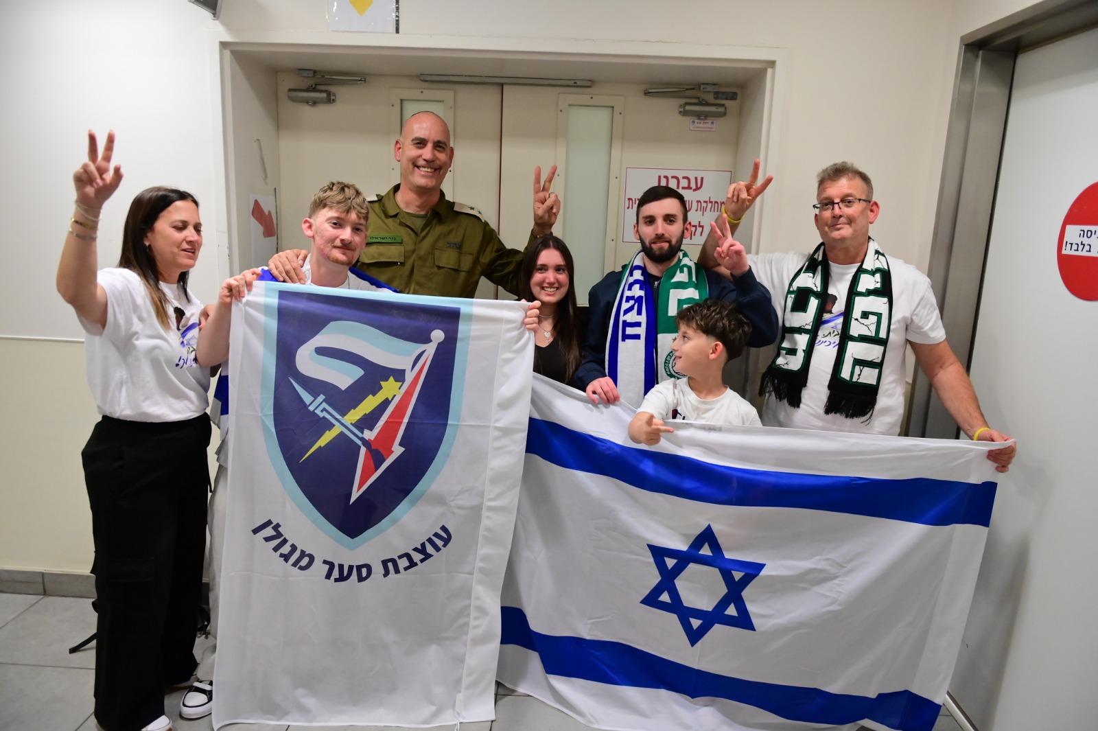 Matan Angrest with his family