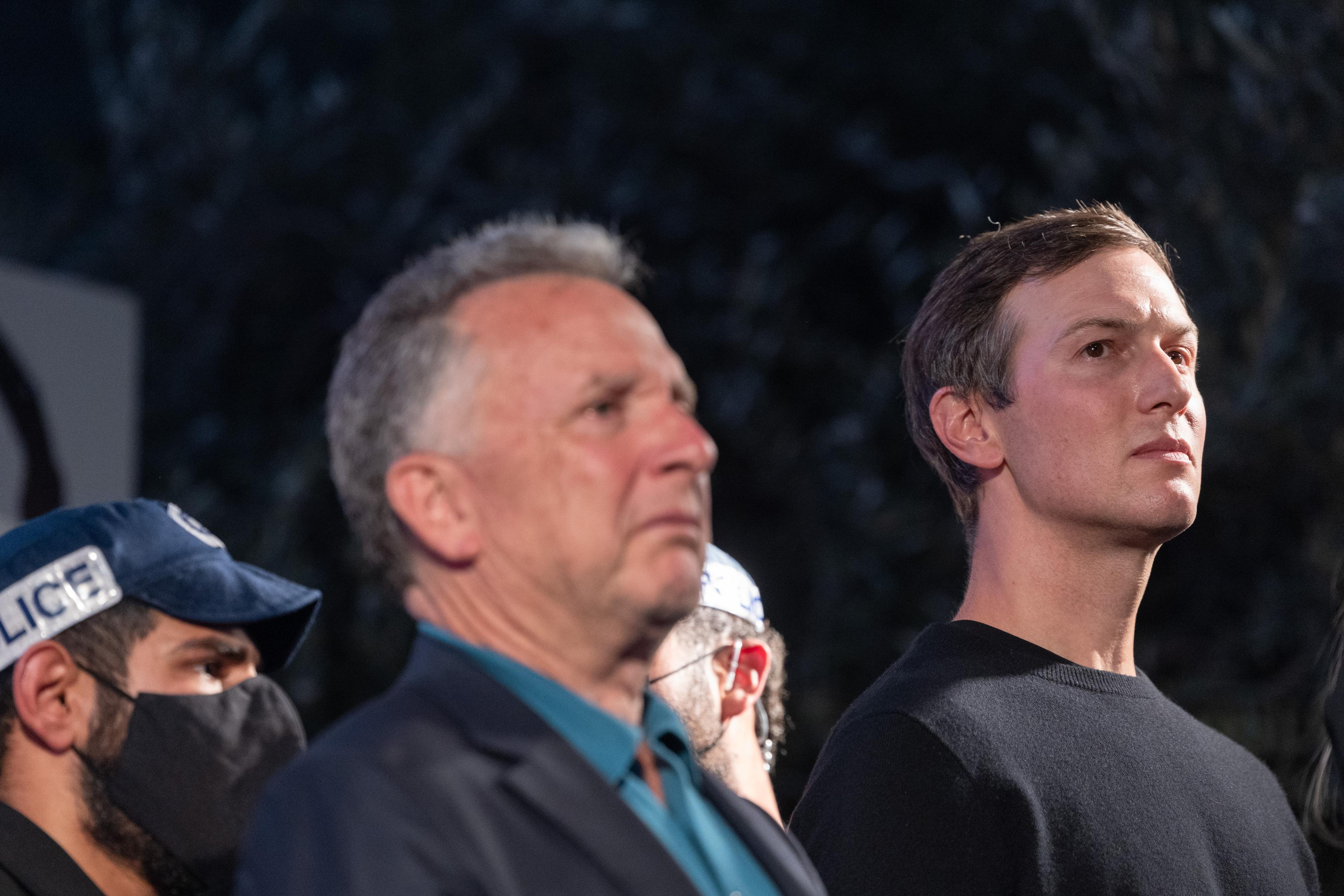 US Middle East envoy Steve Witkoff speaks at the weekly rally at Hostage Square in Tel Aviv, October 11, 2025.