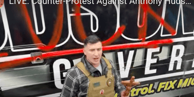 Jake Lang at Dearborn counter-protest